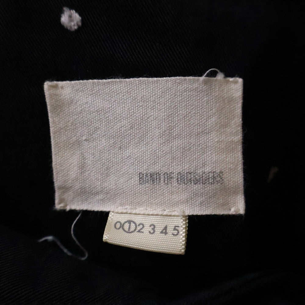 BAND OF OUTSIDERS(バンドオブアウトサイダーズ) 刺繍ドット柄 コットン 2B テーラードジャケット ノータック ボタンフライ ストレートパンツ セットアップ ブラック 422040052-1301 422060050-1301