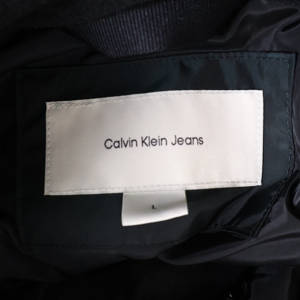 Calvin Klein Jeans(カルバンクラインジーンズ) デタッチャブルフーデッド ナイロン ジップアップダウンジャケット ブラック J326604