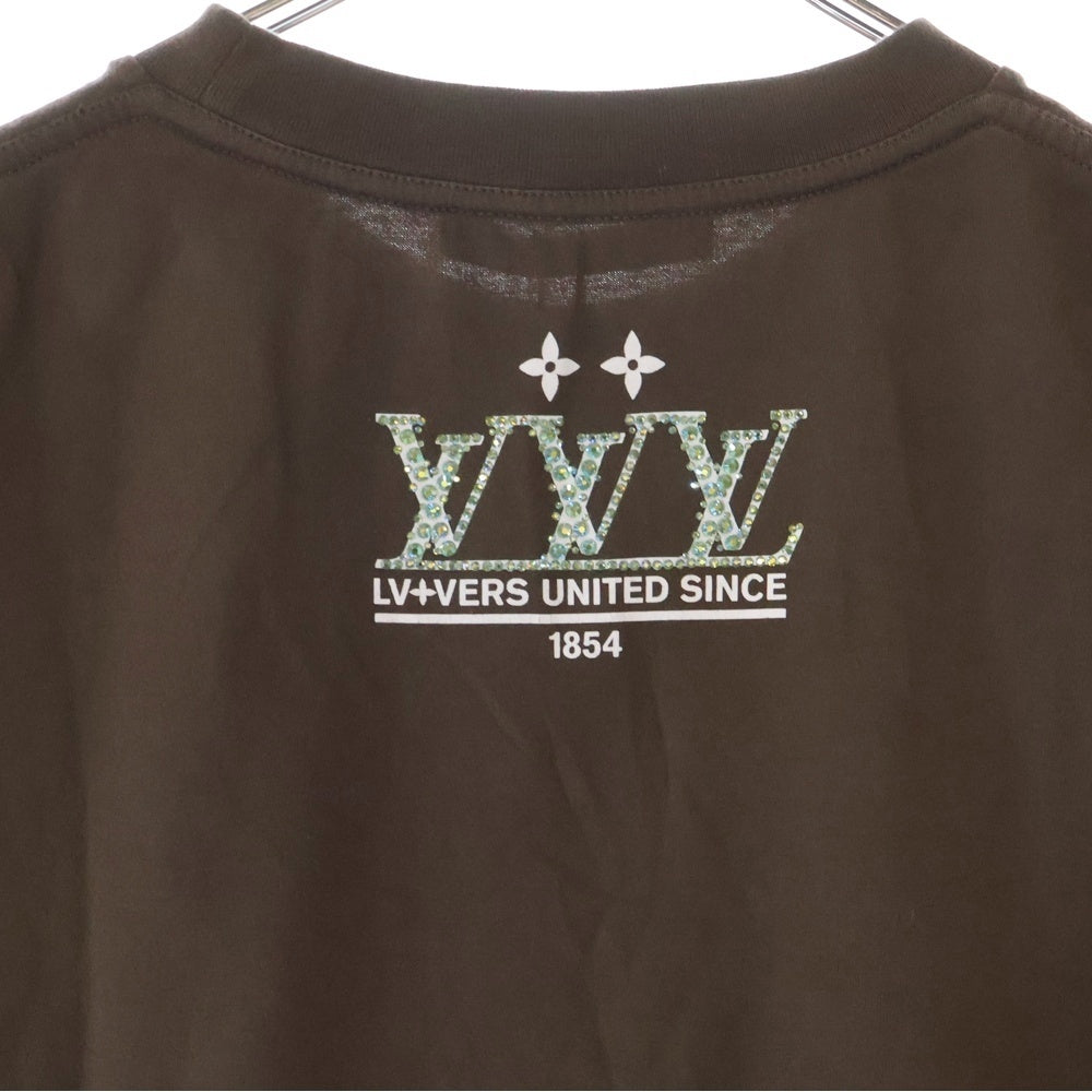 LOUIS VUITTON(ルイヴィトン) 25SS WASHED EMBELLISHED COTTON T-SHIRT ウォッシュド エンベリッシュド コットン クルーネック半袖Tシャツ カットソー ブラウン RM251M NPG HSY97W