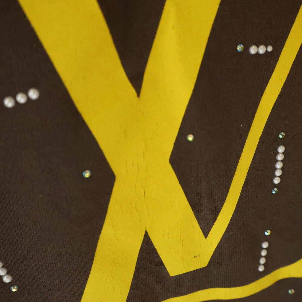 LOUIS VUITTON(ルイヴィトン) 25SS WASHED EMBELLISHED COTTON T-SHIRT ウォッシュド エンベリッシュド コットン クルーネック半袖Tシャツ カットソー ブラウン RM251M NPG HSY97W