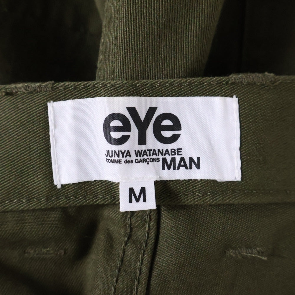 eYe COMME des GARCONS JUNYA WATANABE MAN(アイ コム デ ギャルソン ジュンヤ ワタナベ マン) 16SS AD2015 コットン シンチバック ワークパンツ カーキ WQ-P905