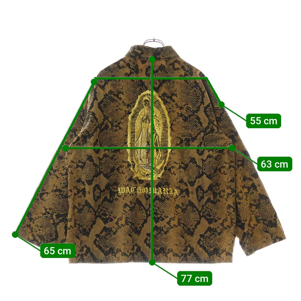 WACKO MARIA(ワコマリア) PYTHON ARMY SHIRT TYPE-1 パイソン柄 グラフィックエンブロイダリー アーミー シャツジャケット ブラウン/ゴールド