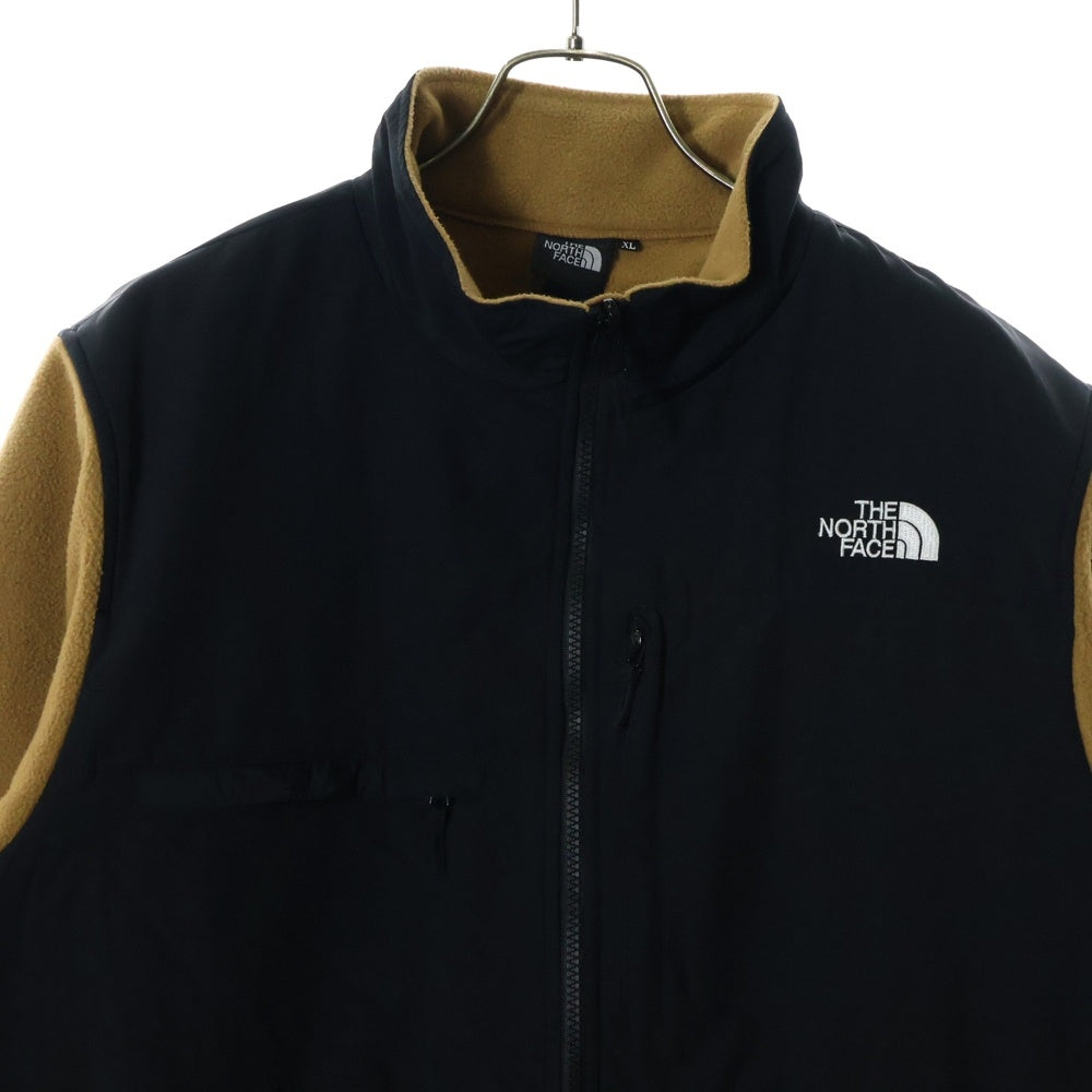 THE NORTH FACE(ザノースフェイス) DENALI JACKET ナイロン切り替え ジップアップ フリース デナリ ジャケット ブラック/ブラウン NA72450