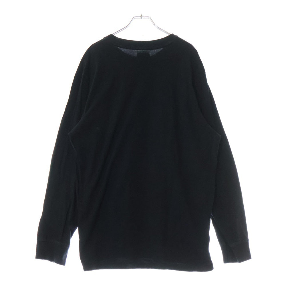 SUPREME(シュプリーム) 19SS International L/S Tee インターナショナル フロント刺繍Tシャツ 長袖クルーネックカットソー ブラック