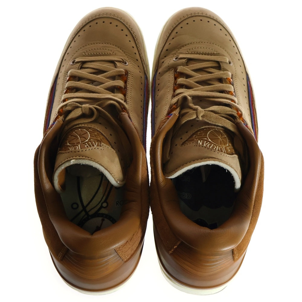 NIKE(ナイキ) ×TWO 18 AIR JORDAN 2 RETRO LOW SP TAN ツーエイティーン エアジョーダン2 レトロ タン ローカットスニーカー ブラウン US9.5/27.5cm DV7129-222
