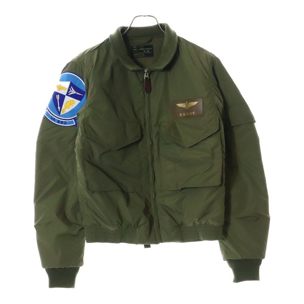 HOUSTON(ヒューストン) US.NAVY TYPE G-8 WEP JACKET VA-882パッチ付き 初期型 フライトジャケット グリーン