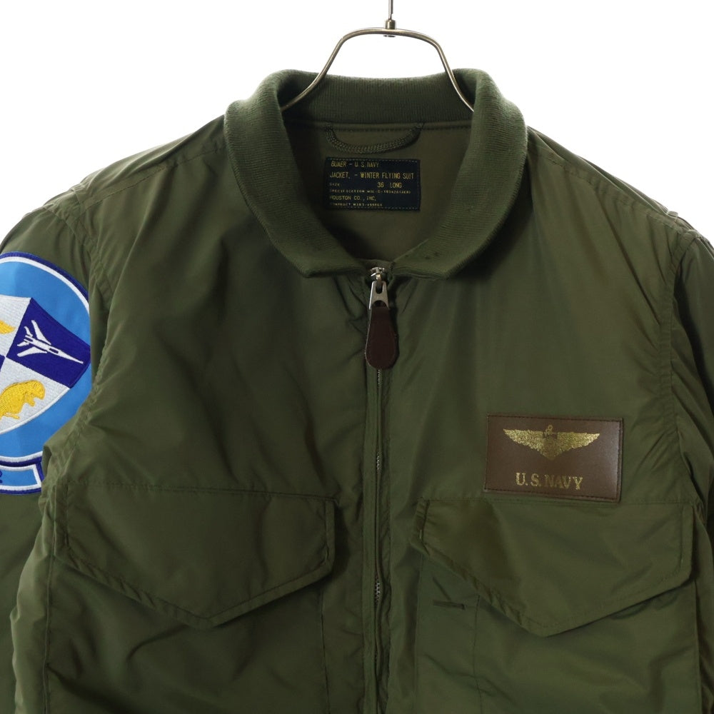 HOUSTON(ヒューストン) US.NAVY TYPE G-8 WEP JACKET VA-882パッチ付き 初期型 フライトジャケット グリーン