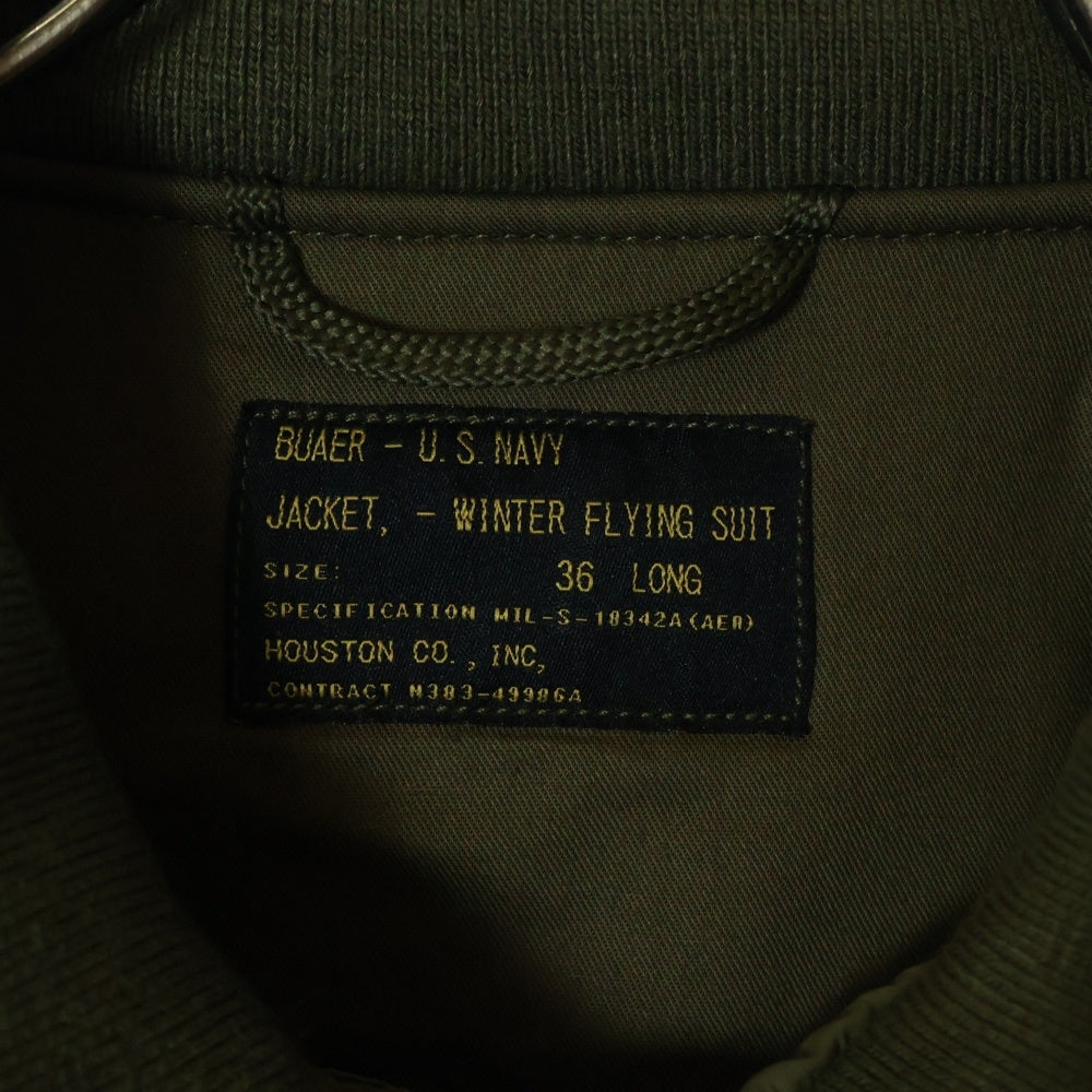 HOUSTON(ヒューストン) US.NAVY TYPE G-8 WEP JACKET VA-882パッチ付き 初期型 フライトジャケット グリーン