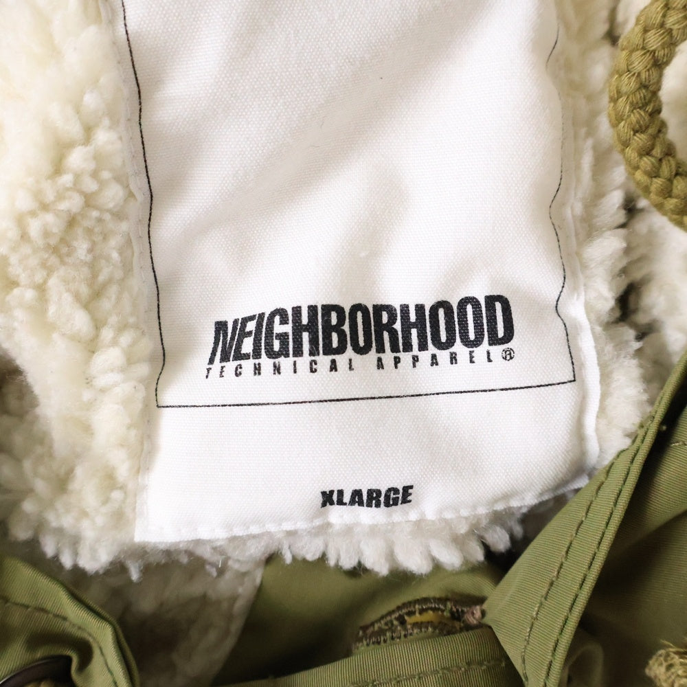 NEIGHBORHOOD(ネイバーフッド) 03AW マルチポケット モッズコート ミリタリー フーデッド ジャケット パーカー カーキ