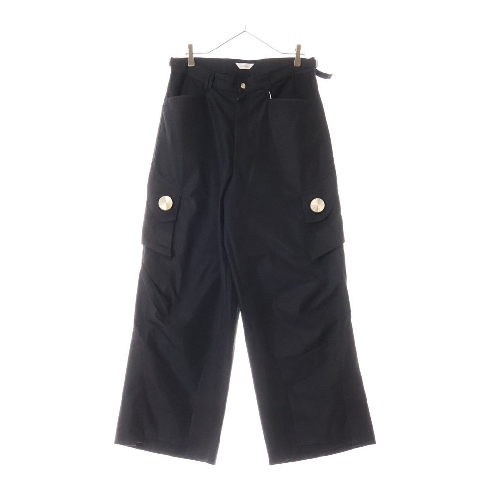 cmmawear(コマウェア) GAIA CARGO TROUSERS ガイア コットン ワイド カーゴパンツ トラウザー ブラック