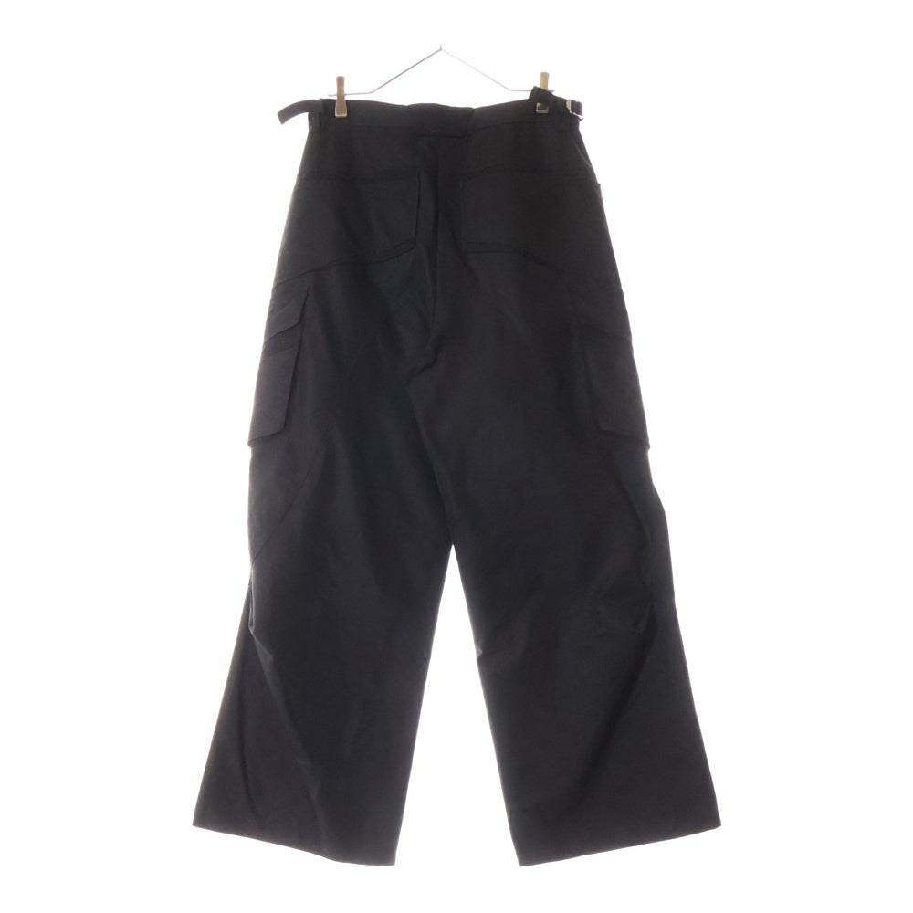 cmmawear(コマウェア) GAIA CARGO TROUSERS ガイア コットン ワイド カーゴパンツ トラウザー ブラック