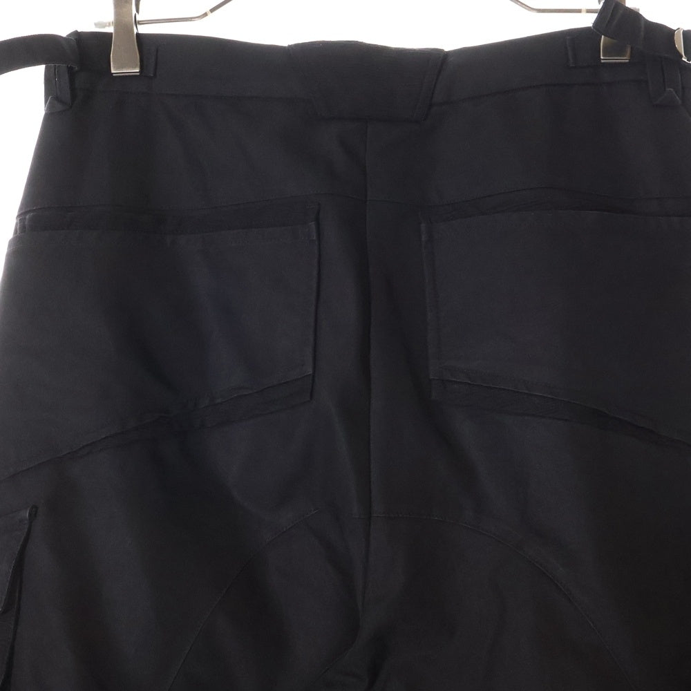 cmmawear(コマウェア) GAIA CARGO TROUSERS ガイア コットン ワイド カーゴパンツ トラウザー ブラック