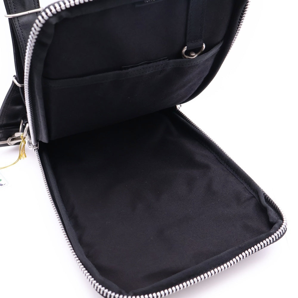 PORTER(ポーター) SLING SHOULDER BAG スリング レザーショルダーバッグ ボディバッグ ブラック 707-06127