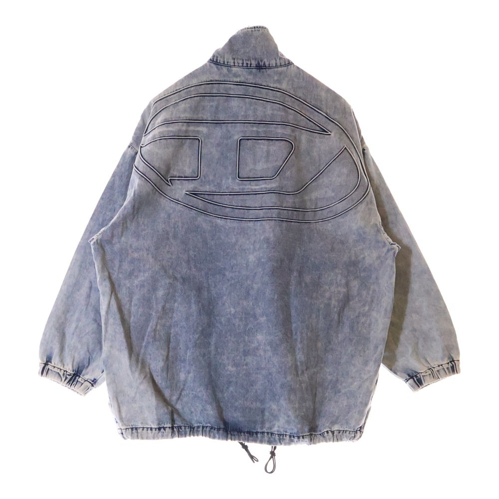 DIESEL(ディーゼル) D-KRAP-S1 クラップ ダブルジップ バックロゴ デニム ボンバージャケット インディゴ A14339