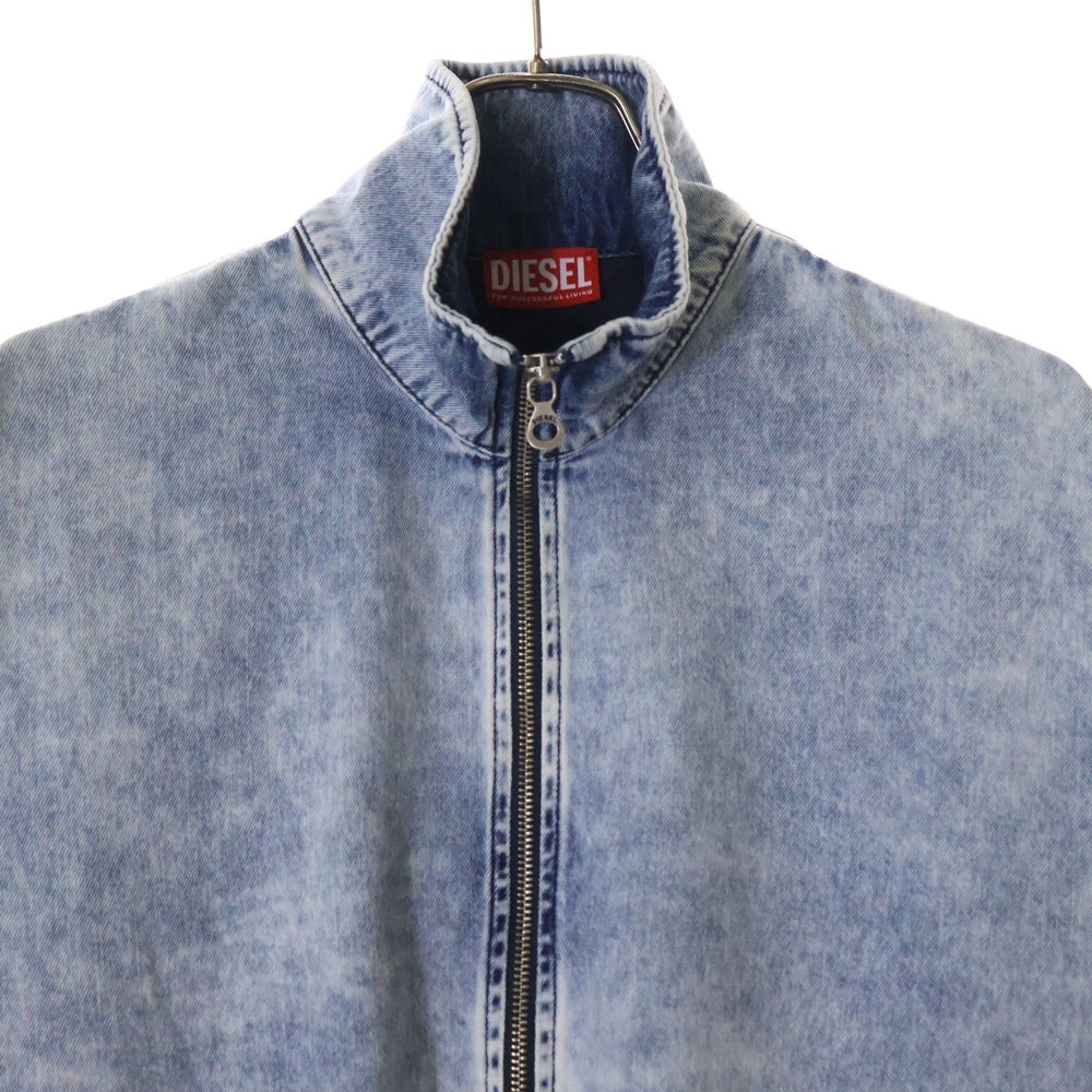 DIESEL(ディーゼル) D-KRAP-S1 クラップ ダブルジップ バックロゴ デニム ボンバージャケット インディゴ A14339