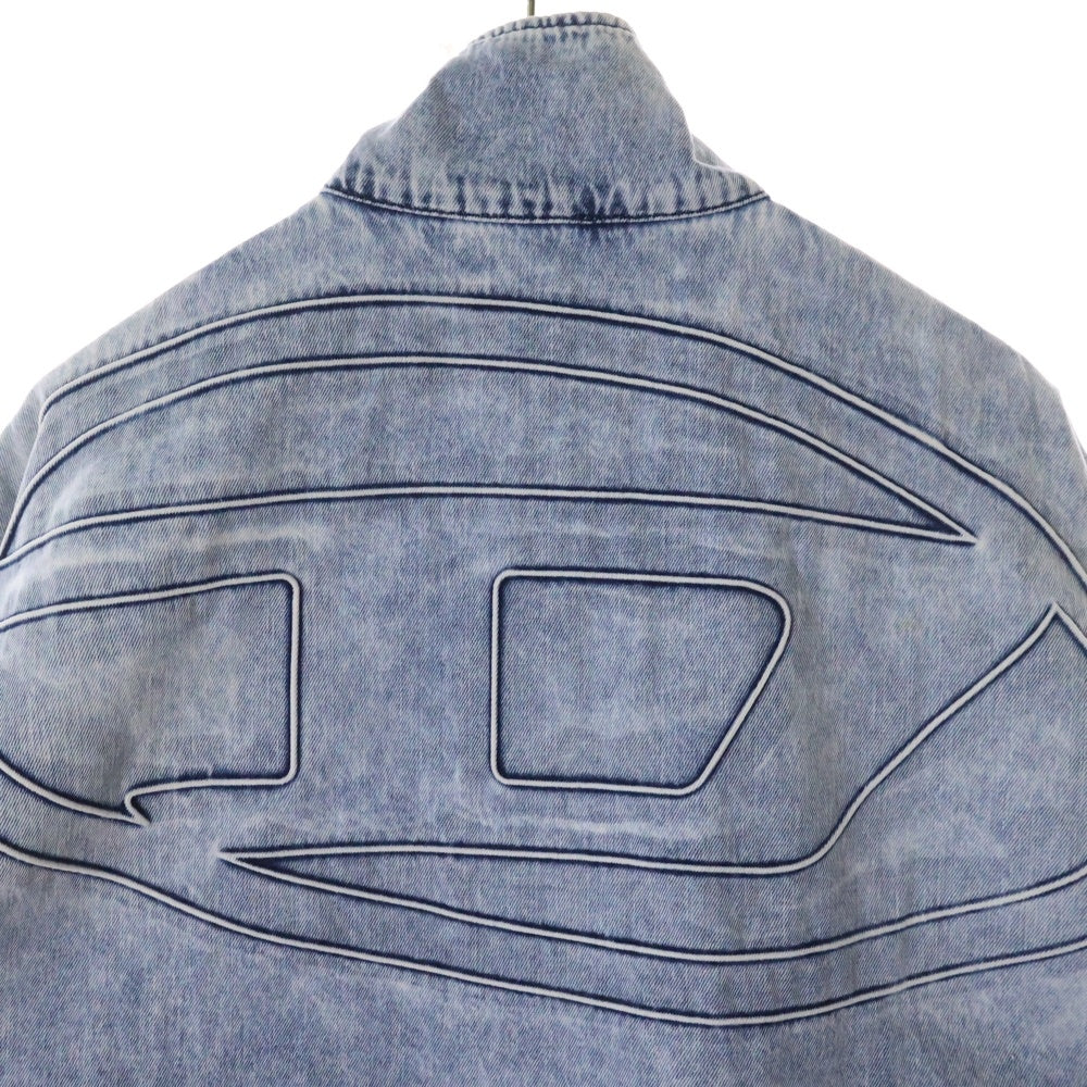 DIESEL(ディーゼル) D-KRAP-S1 クラップ ダブルジップ バックロゴ デニム ボンバージャケット インディゴ A14339