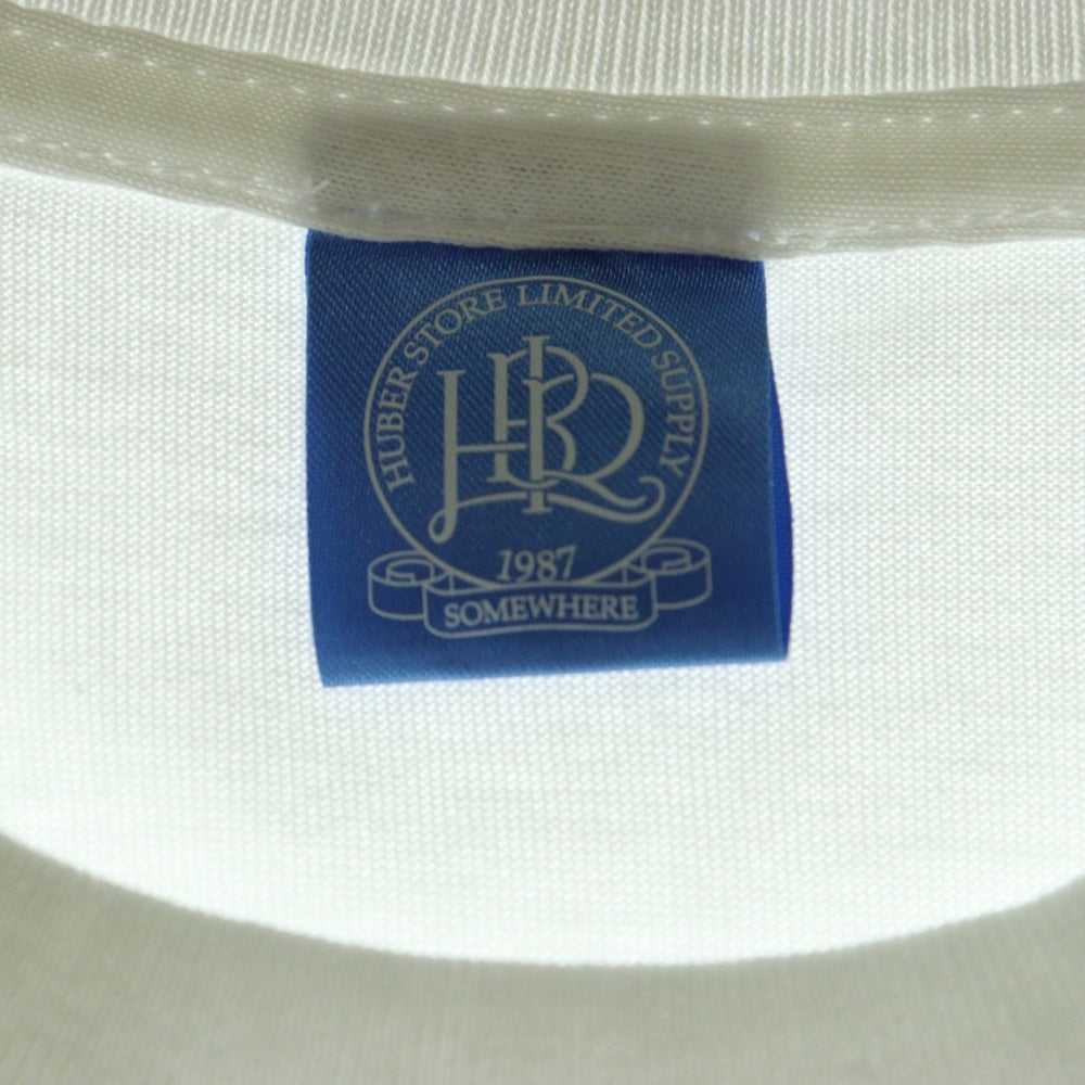 HUBER STORE(ヒューバーストア) 25SS ORIGINAL ENBLEM TEE オリジナルエンブレムTシャツ ホワイト