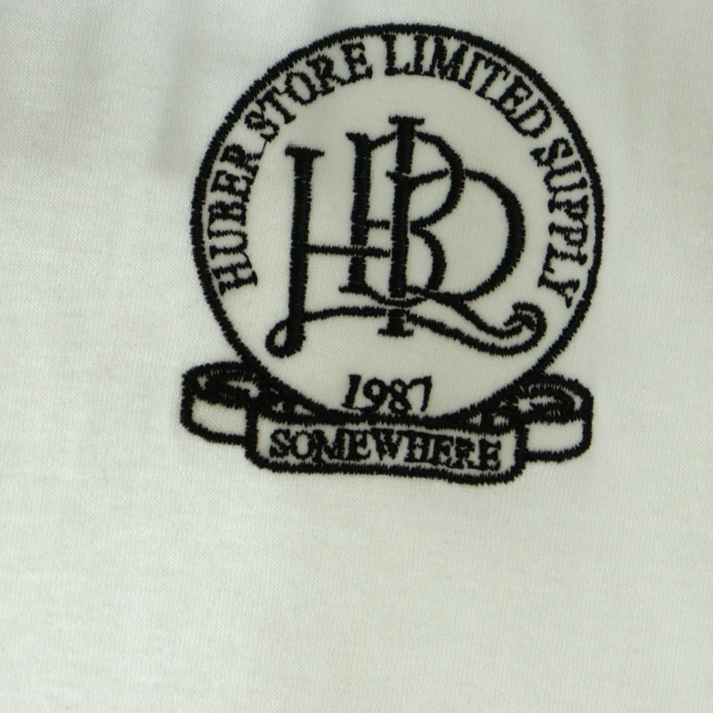 HUBER STORE(ヒューバーストア) 25SS ORIGINAL ENBLEM TEE オリジナルエンブレムTシャツ ホワイト