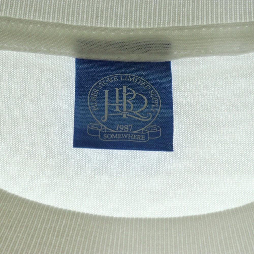 HUBER STORE(ヒューバーストア) 25SS ORIGINAL ENBLEM TEE オリジナルエンブレムTシャツ ホワイト