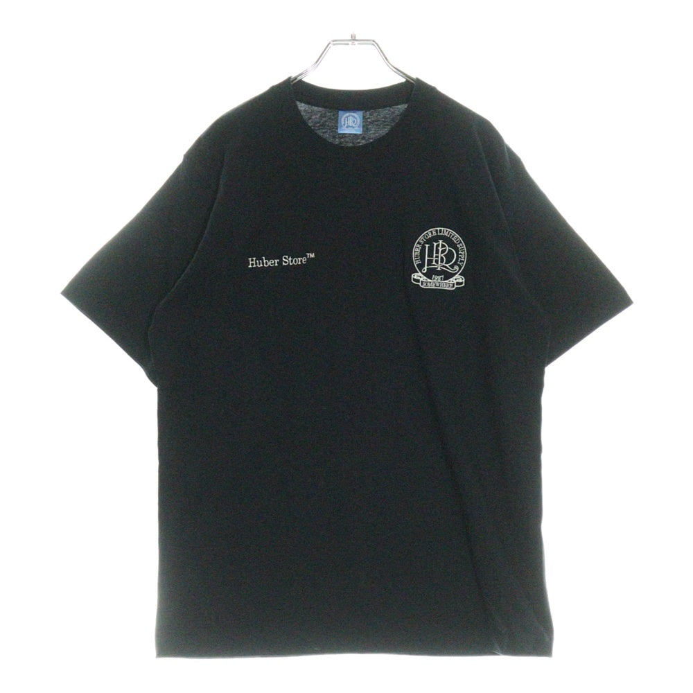 HUBER STORE(ヒューバーストア) 25SS ORIGINAL ENBLEM TEE オリジナルエンブレムTシャツ ブラック