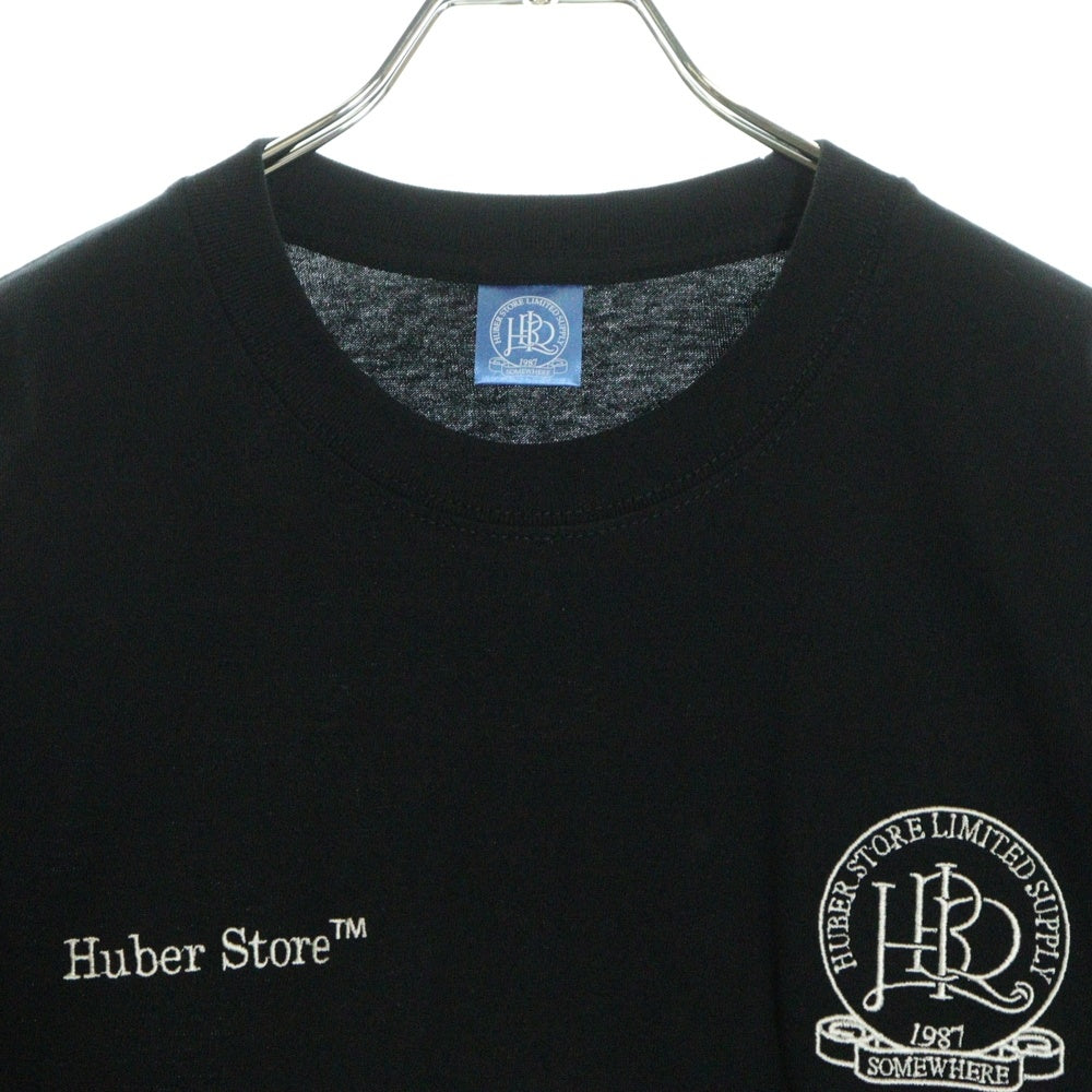 HUBER STORE(ヒューバーストア) 25SS ORIGINAL ENBLEM TEE オリジナルエンブレムTシャツ ブラック