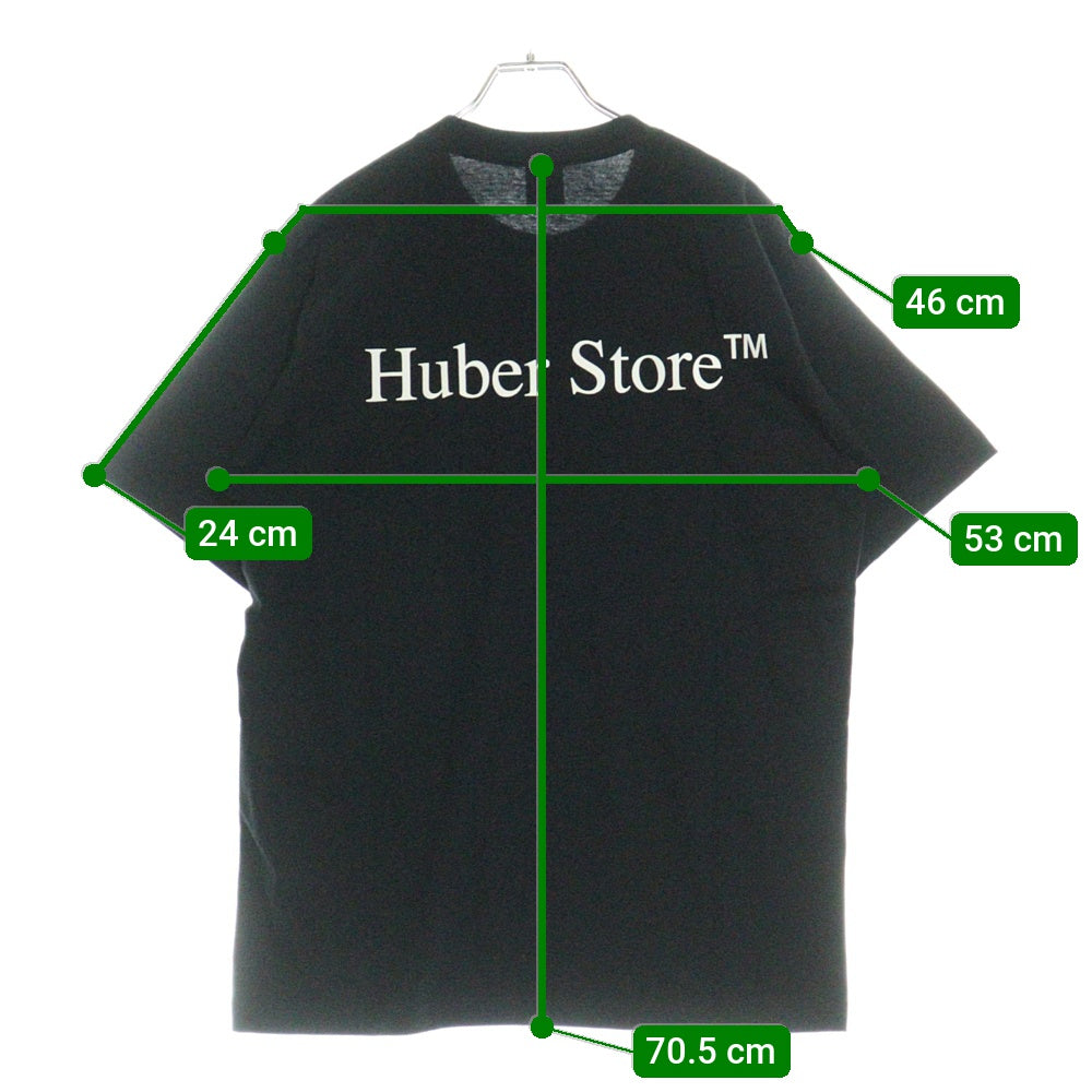 HUBER STORE(ヒューバーストア) 25SS ORIGINAL ENBLEM TEE オリジナルエンブレムTシャツ ブラック