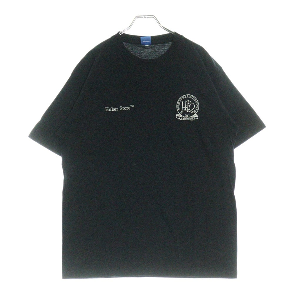 HUBER STORE(ヒューバーストア) 25SS ORIGINAL ENBLEM TEE オリジナルエンブレムTシャツ ブラック