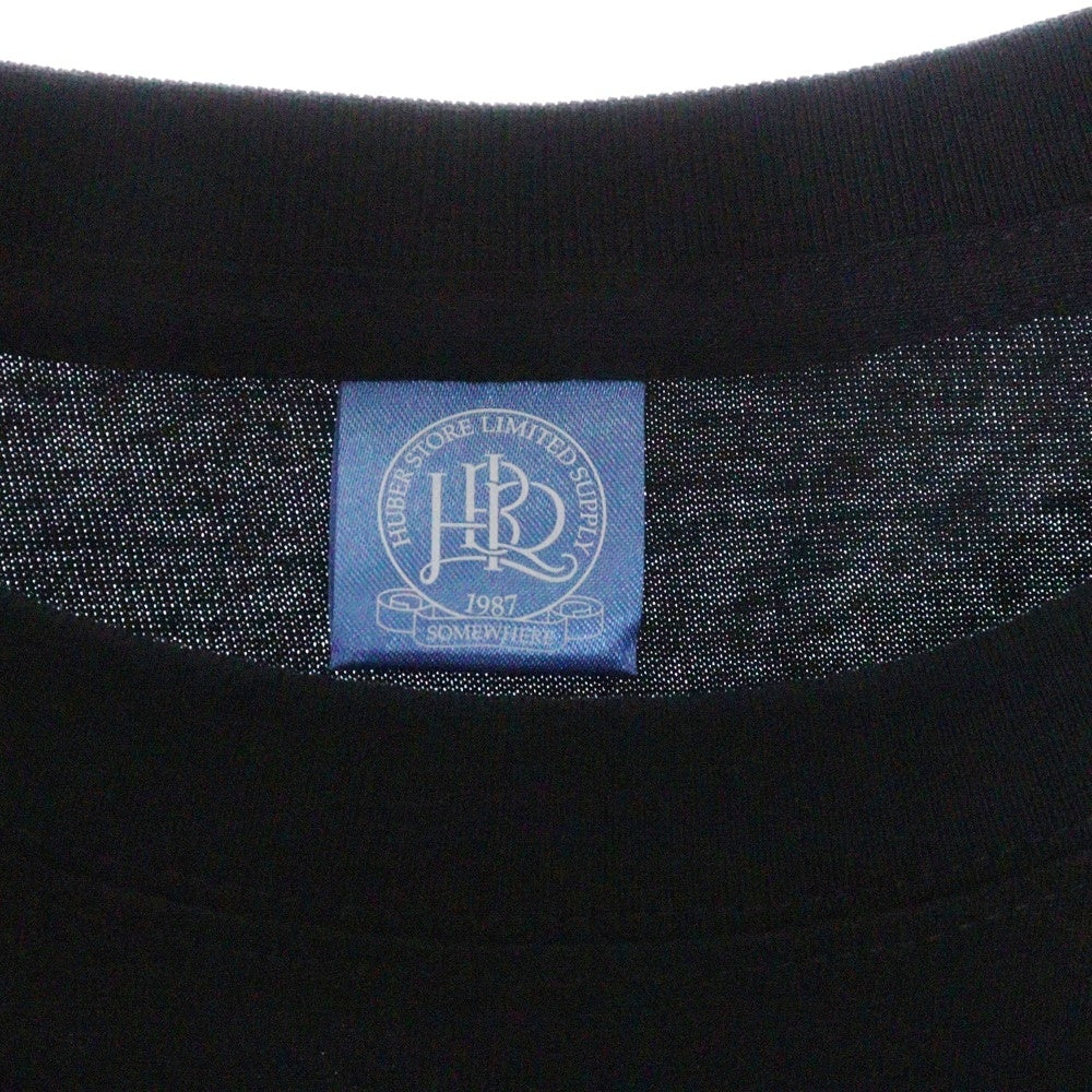HUBER STORE(ヒューバーストア) 25SS ORIGINAL ENBLEM TEE オリジナルエンブレムTシャツ ブラック
