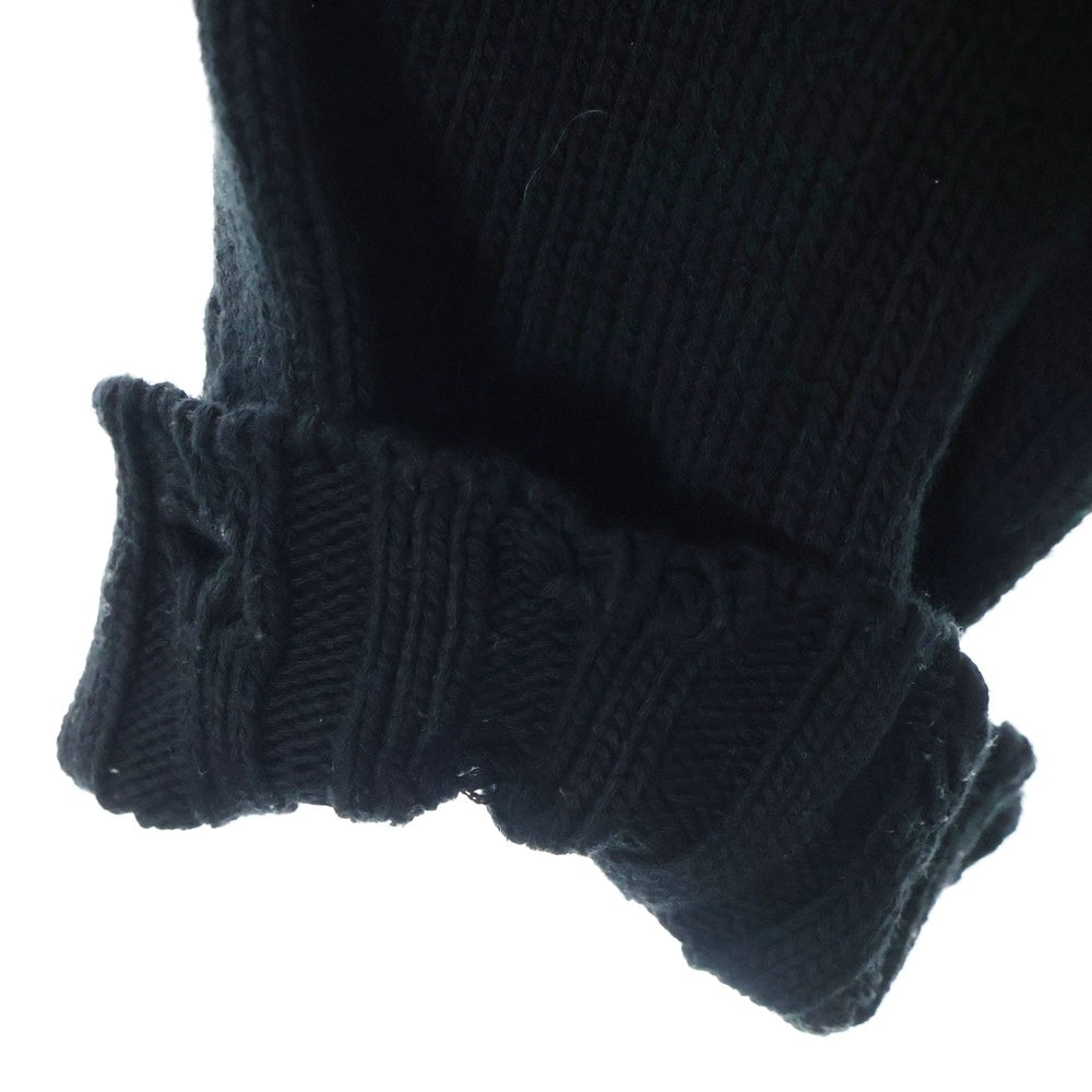 MARNI(マルニ) CREW NECK L/S SWEATER コットン ダメージ クルーネック ニットセーター ブラック GCMG0210A0