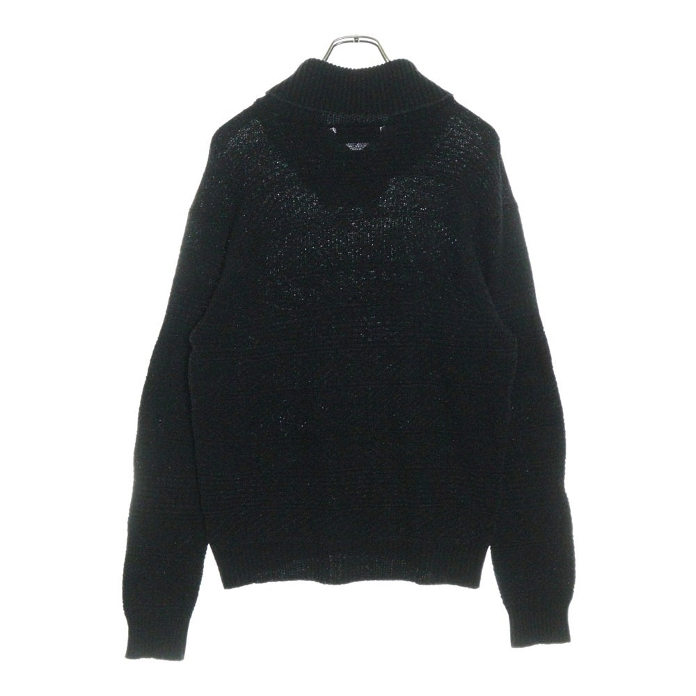 RRL(ダブルアールエル) ショールカラー コットン ニット セーター ブラック