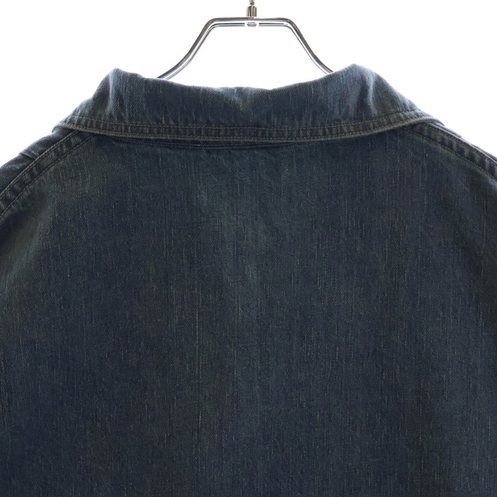 AURALEE(オーラリー) 24SS SELVEDGE FADED LIGHT DENIM P/O SHIRT セルヴィッチ フェード加工 デニムプルオーバーシャツ スキッパーシャツ インディゴ A24SS02DE