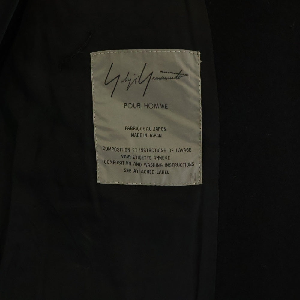 Yohji Yamamoto POUR HOMME(ヨウジヤマモト プールオム) 93AW ウール混 ダブルテーラードジャケット ブラック HP-J44-113