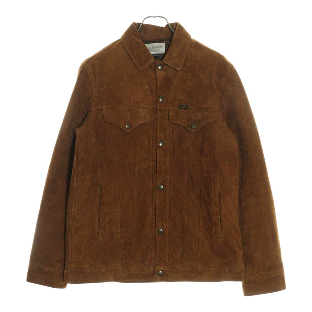 NEIGHBORHOOD(ネイバーフッド) 12AW スウェード ゴートレザートラッカージャケット ブラウン 122TNNH-JKM03