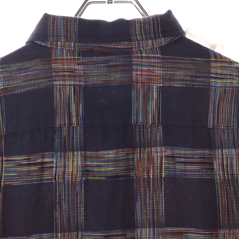 SUPREME(シュプリーム) 23AW Woven Plaid Shirt ウーブン チェック柄コットン長袖シャツ パープル