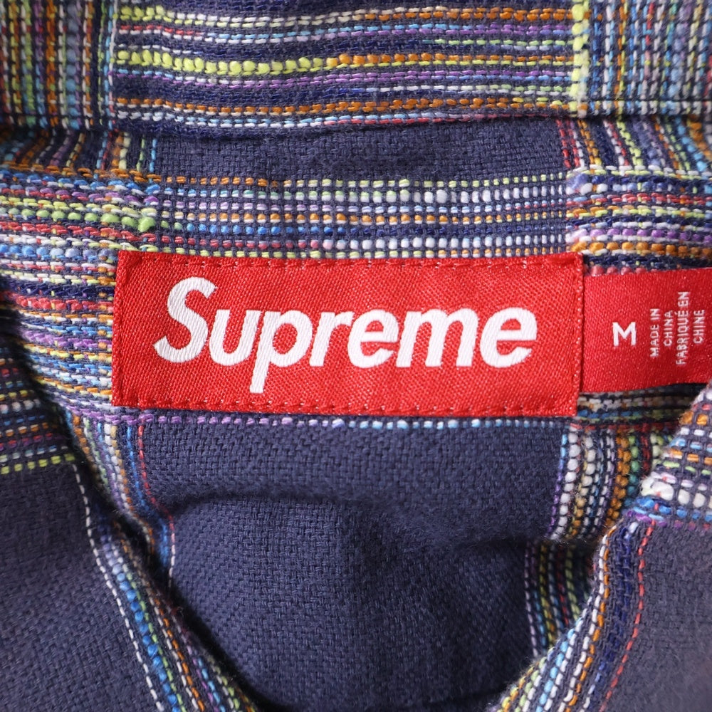 SUPREME(シュプリーム) 23AW Woven Plaid Shirt ウーブン チェック柄コットン長袖シャツ パープル