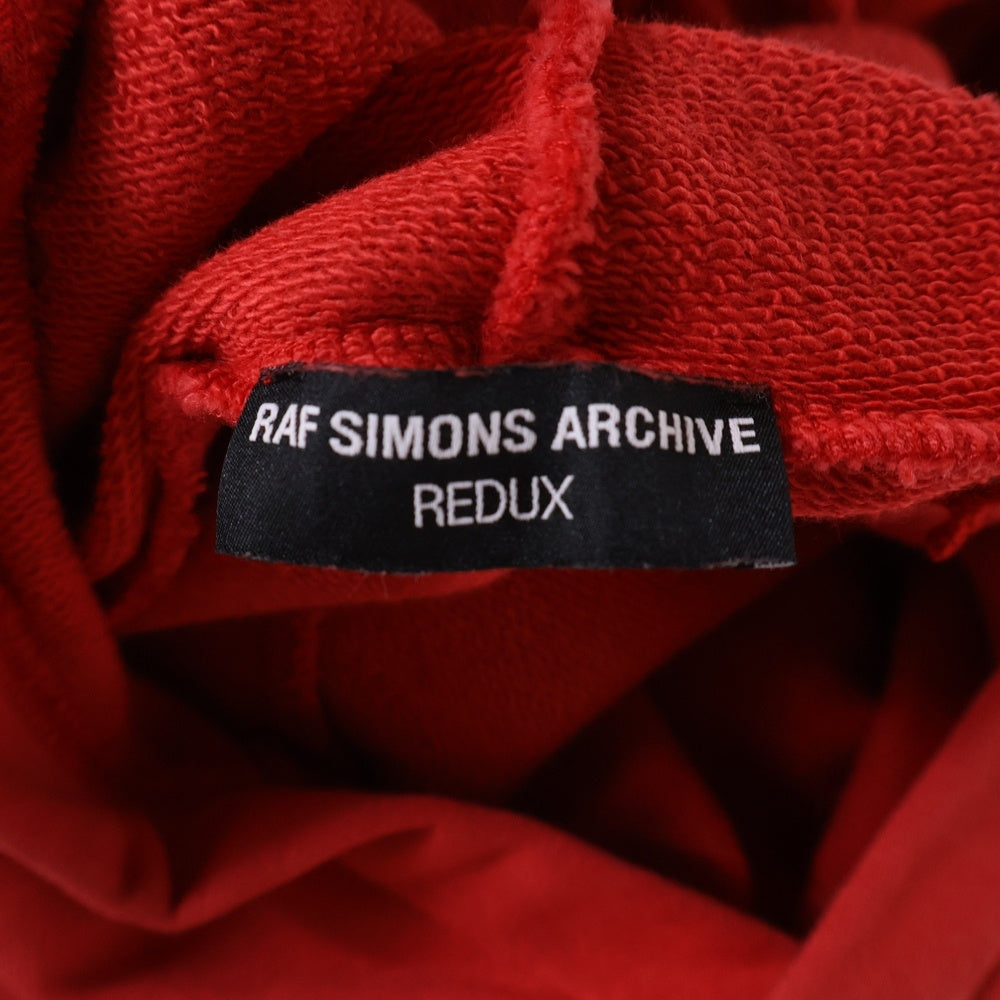 RAF SIMONS(ラフシモンズ) 21SS ARCHIVER REDUX テロ期 復刻 プルオーバー スウェット パーカー レッド A01-126