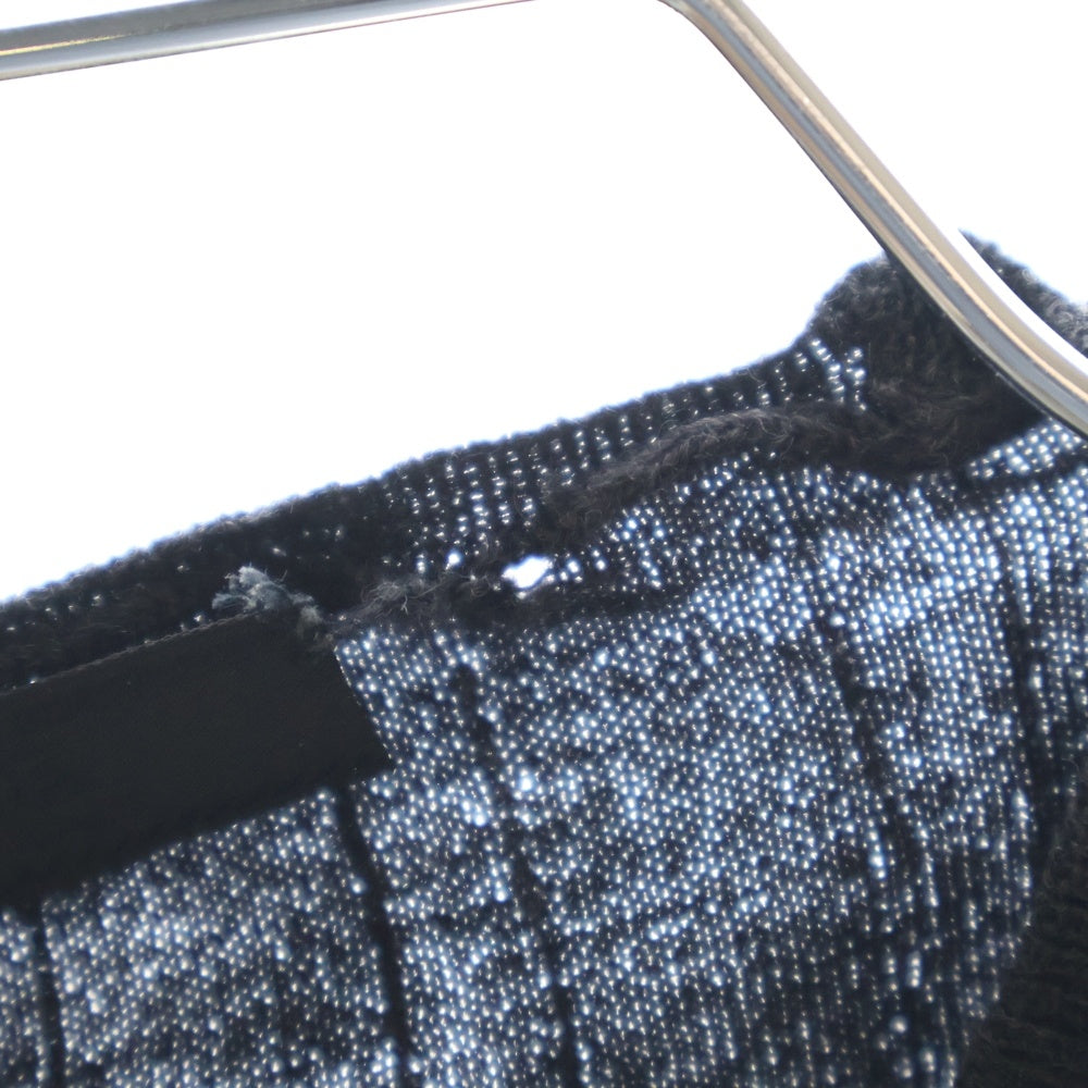 PRADA(プラダ) RIBBED SLEEVELESS KNIT リブ ノースリーブ フリースウール ニット カーディガン レディース ダークグレー