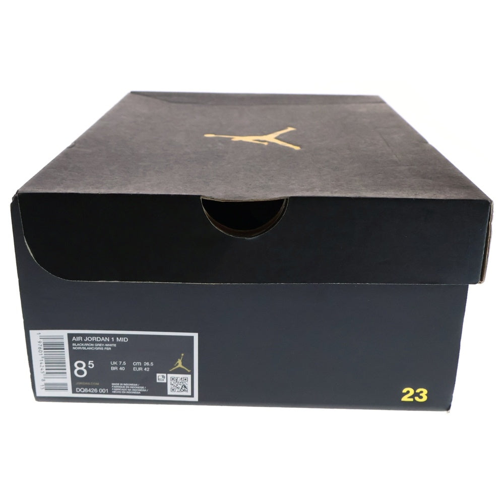 NIKE(ナイキ) AIR JORDAN 1 MID エアジョーダン1 ミッドカットスニーカー ブラック/ホワイト US8.5/26.5cm DQ8426-001