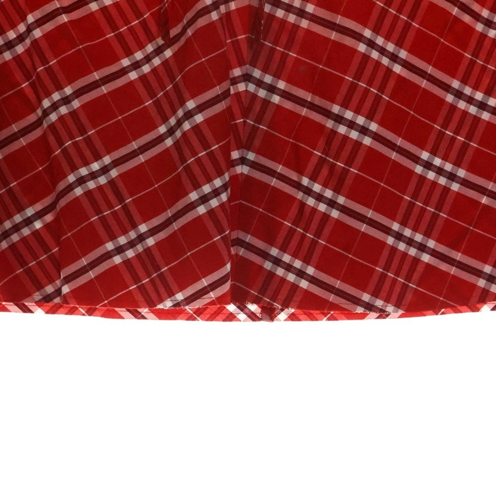 JUNYA WATANABE COMME des GARCONS(ジュンヤワタナベ コムデギャルソン) 03SS AD2002 フロント リボン デザイン チェック切替 マーメイド スカート レディース JI-S084