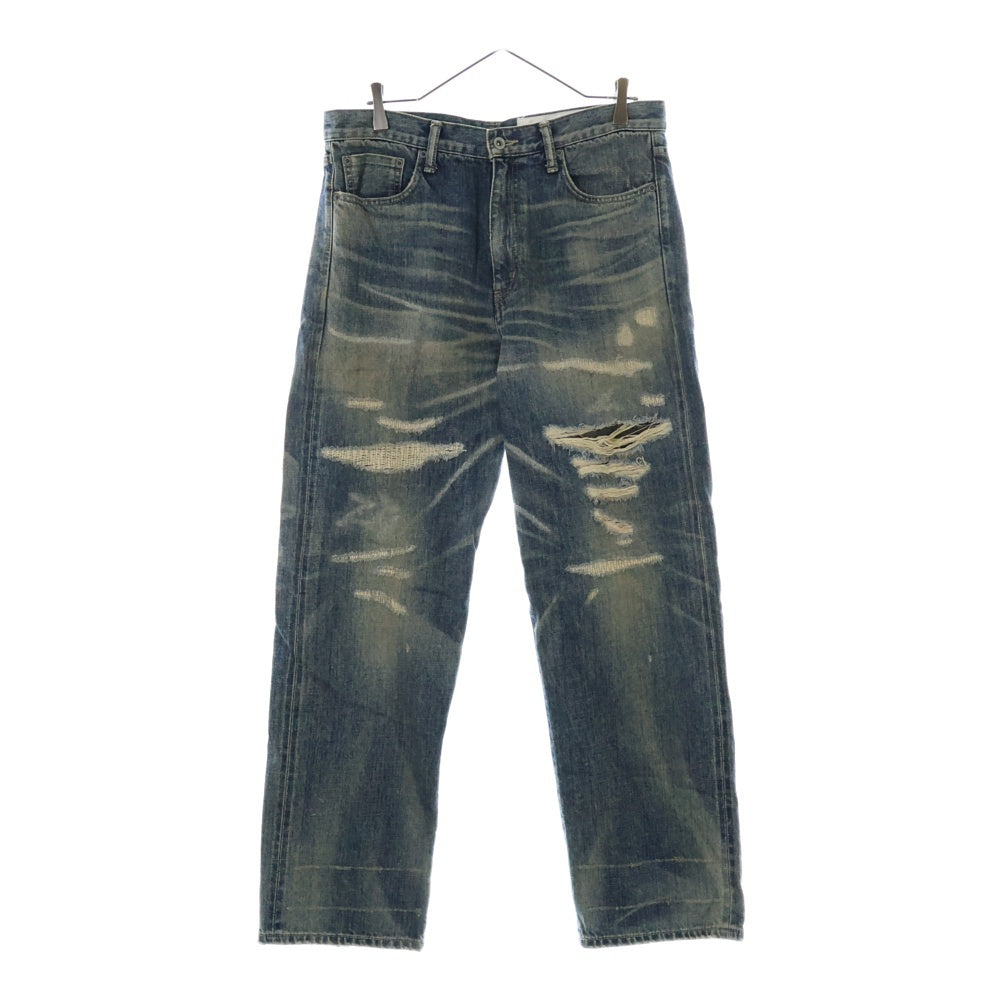 NEIGHBORHOOD(ネイバーフッド) 24AW SAVAGE DENIM DP BASIC PANTS サベージ ダメージデニム ベーシックパンツ インディゴ 242XBNH-PTM08