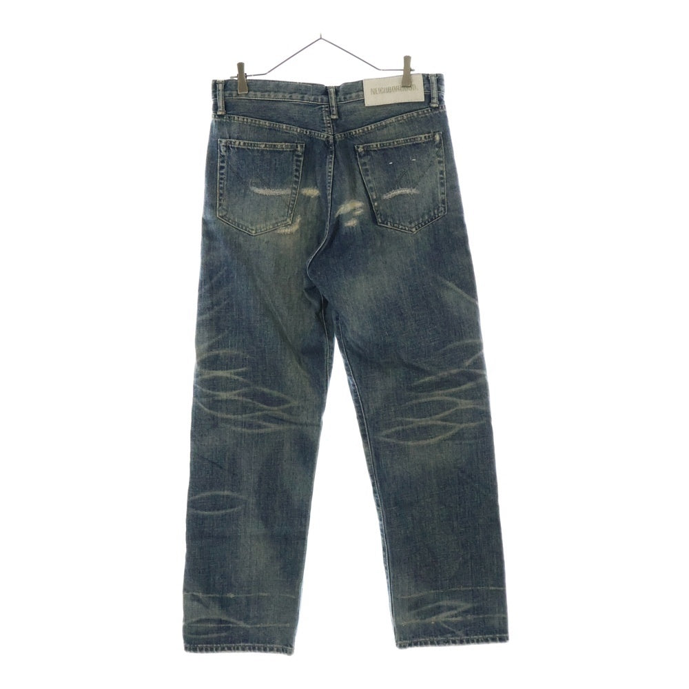 NEIGHBORHOOD(ネイバーフッド) 24AW SAVAGE DENIM DP BASIC PANTS サベージ ダメージデニム ベーシックパンツ インディゴ 242XBNH-PTM08