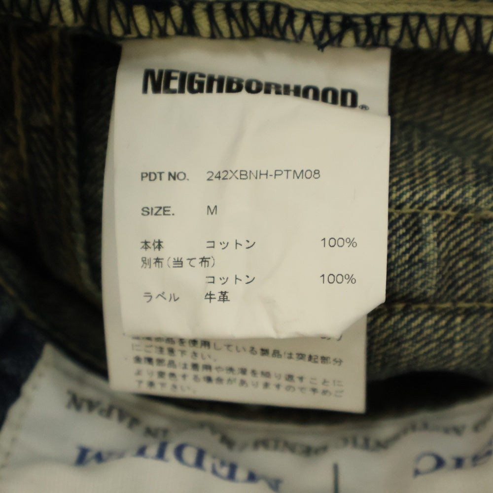 NEIGHBORHOOD(ネイバーフッド) 24AW SAVAGE DENIM DP BASIC PANTS サベージ ダメージデニム ベーシックパンツ インディゴ 242XBNH-PTM08