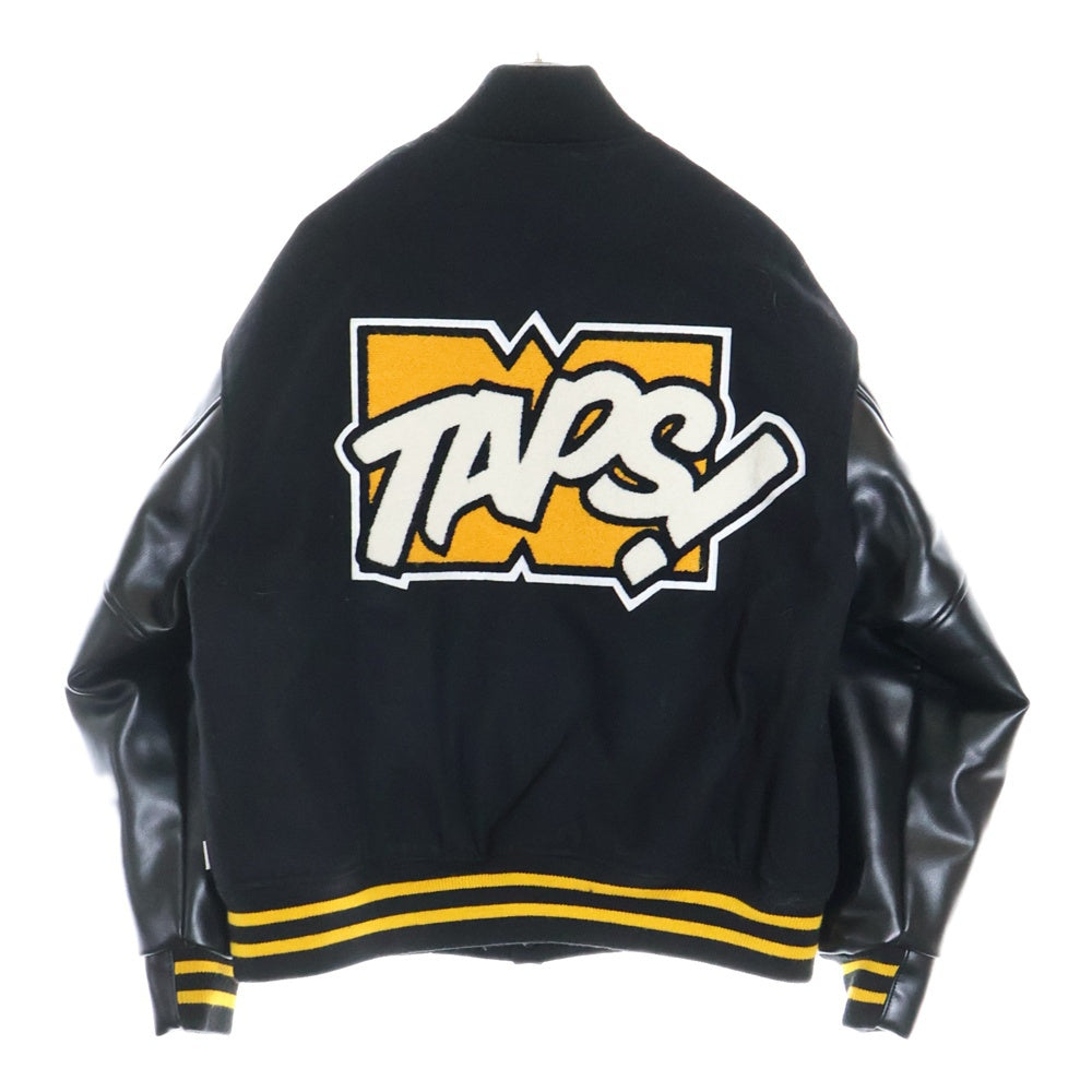 WTAPS(ダブルタップス) 22AW NEW YEAR'S LIMITED VARSITY JACKET ニューイヤーズ 両面ロゴ バーシティジャケット ブラック 222BRDT-JKM01S