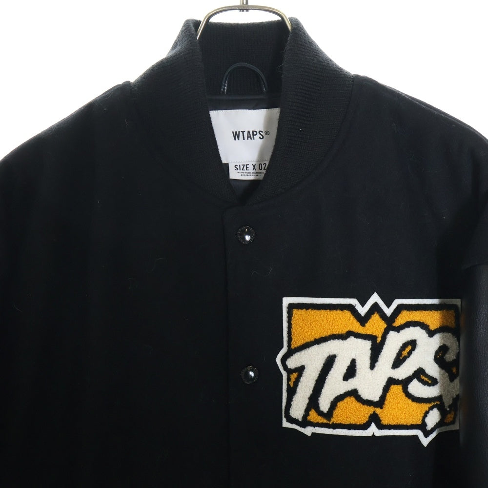 WTAPS(ダブルタップス) 22AW NEW YEAR'S LIMITED VARSITY JACKET ニューイヤーズ 両面ロゴ バーシティジャケット ブラック 222BRDT-JKM01S