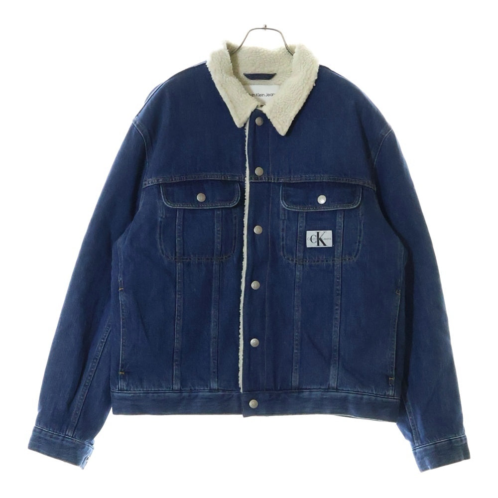 Calvin Klein(カルバンクライン) レギュラー90S ボア デニムシェルパジャケット インディゴ J325844