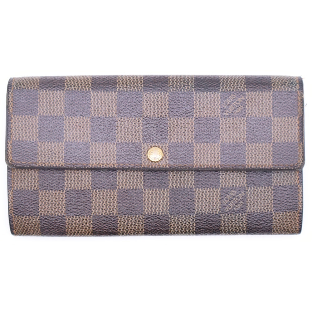 LOUIS VUITTON(ルイヴィトン) ポシェット・ポルト モネ カルト クレディ ダミエ 長財布 ウォレット PVC ブラウン N61724 CA1077
