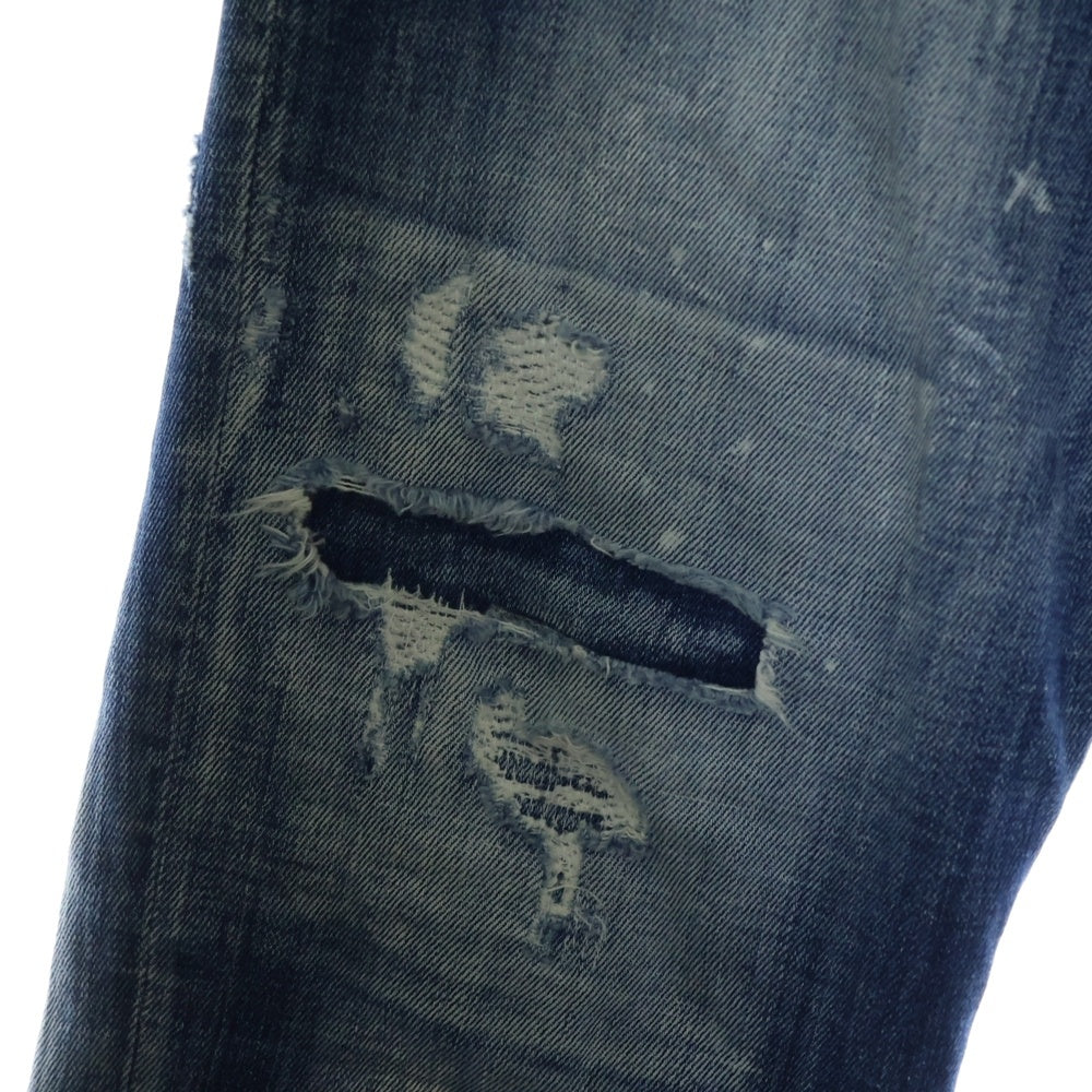 DSQUARED2(ディースクエアード) 21AW SKATER JEAN スケータージーンズ リペア加工 テーパード デニム パンツ インディゴ S74LB0953 S30342
