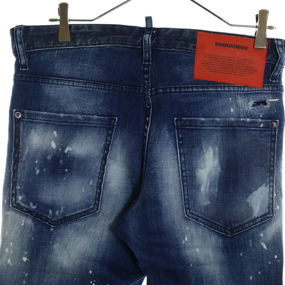DSQUARED2(ディースクエアード) 21AW COOL GUY JEAN クールガイ ジーンズ ペンキ リペア加工 テーパード デニム パンツ インディゴ S74LB0930 S30342