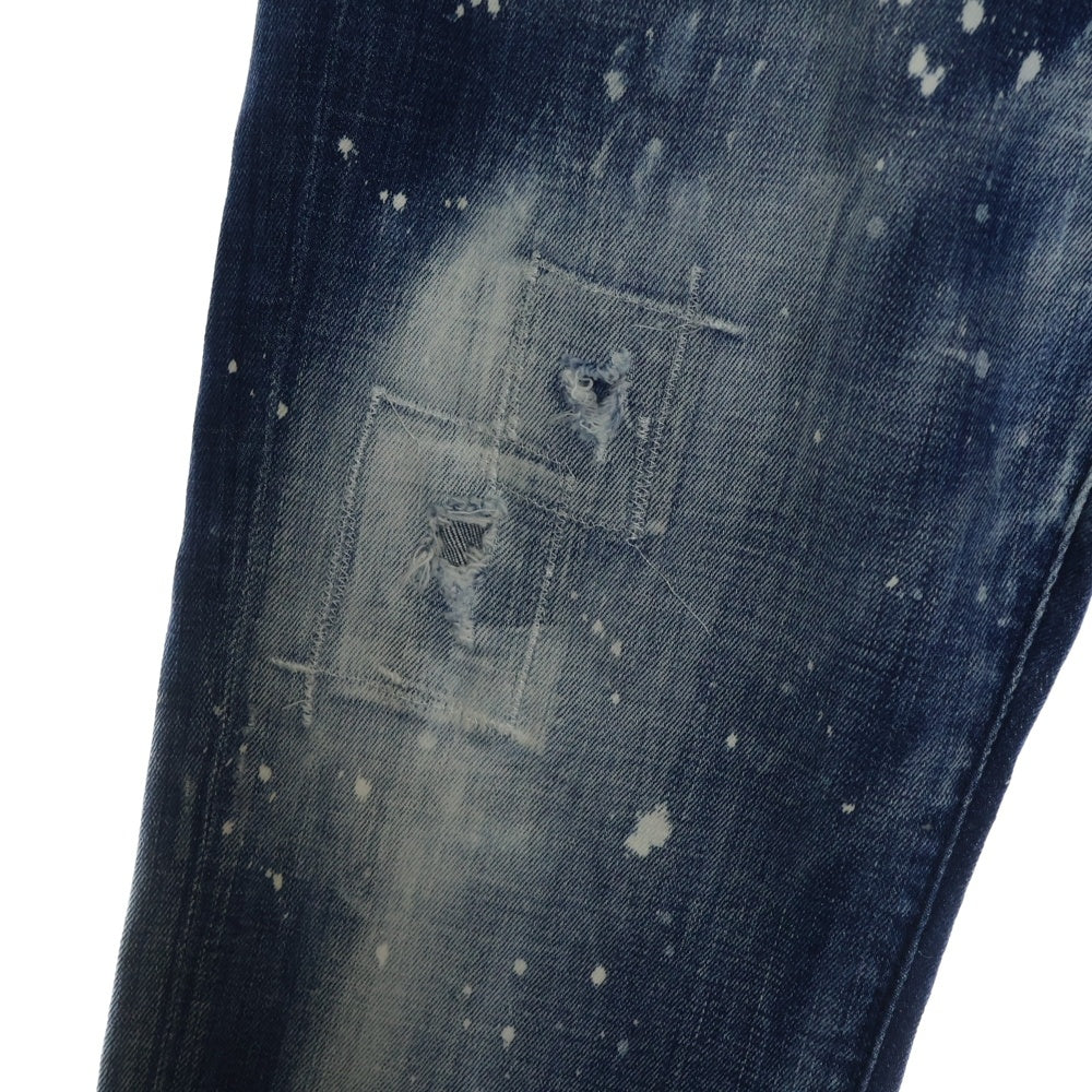 DSQUARED2(ディースクエアード) 21AW COOL GUY JEAN クールガイ ジーンズ ペンキ リペア加工 テーパード デニム パンツ インディゴ S74LB0930 S30342