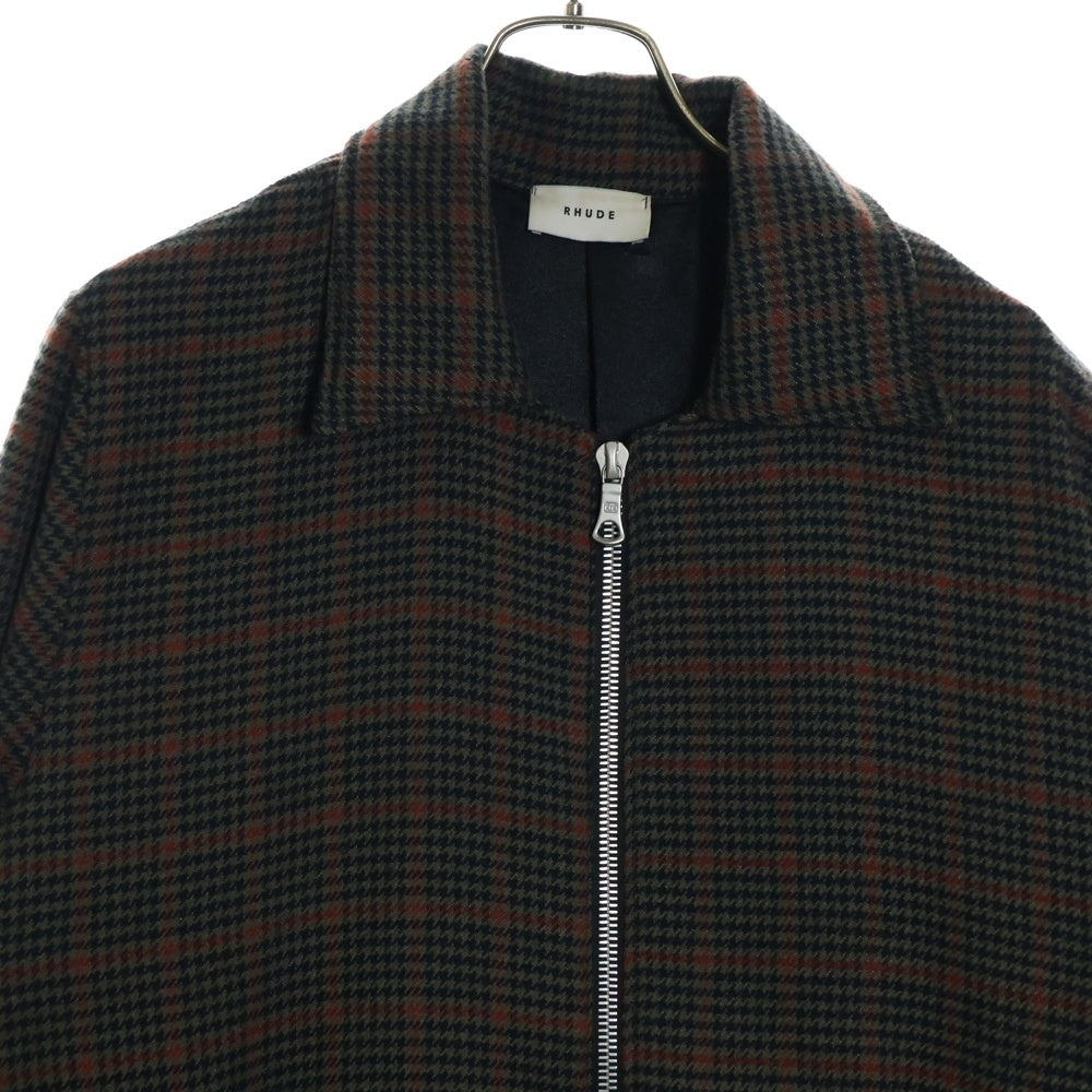 RHUDE(ルード) 千鳥格子柄 ダブルポケット ジップアップ ジャケット マルチ